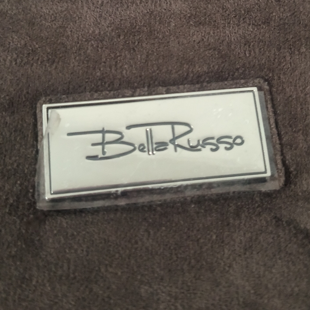 Bella Russo / Faux Suede Brown Bag / NWOT - Picture 5 of 14